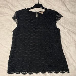 Banana Republic eyelet cap sleeve blouse 10